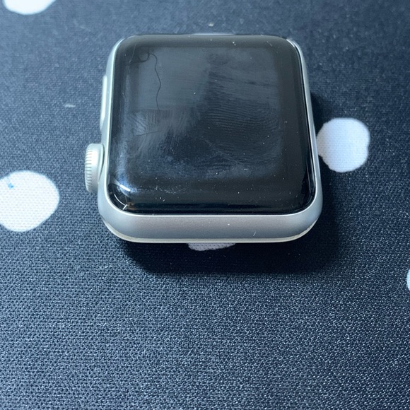 Silver Apple Watch Series 3 38mm with white sports band, extra arm band - Picture 10 of 14